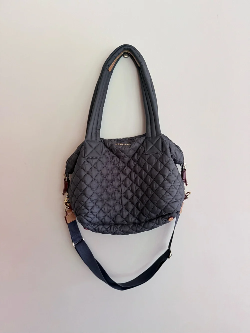 MZ Wallace Quilted Grey Women’s Tote Bag